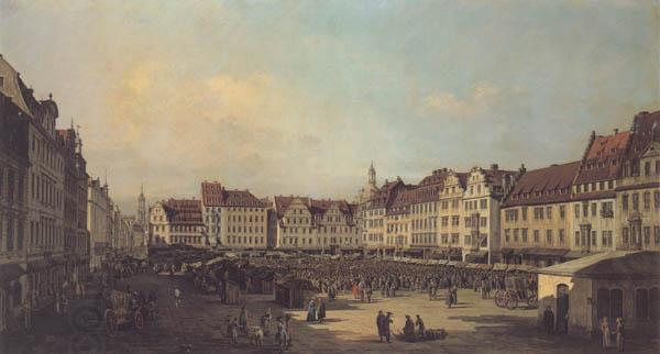 Bernardo Bellotoo The Old Market Square in Dresden oil painting picture